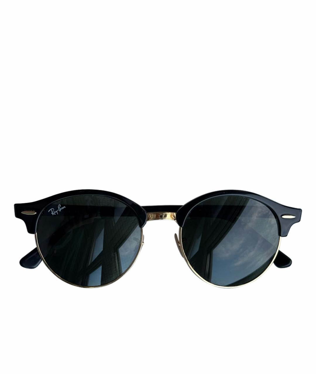 RAY BAN Черные пластиковые солнцезащитные очки, фото 1