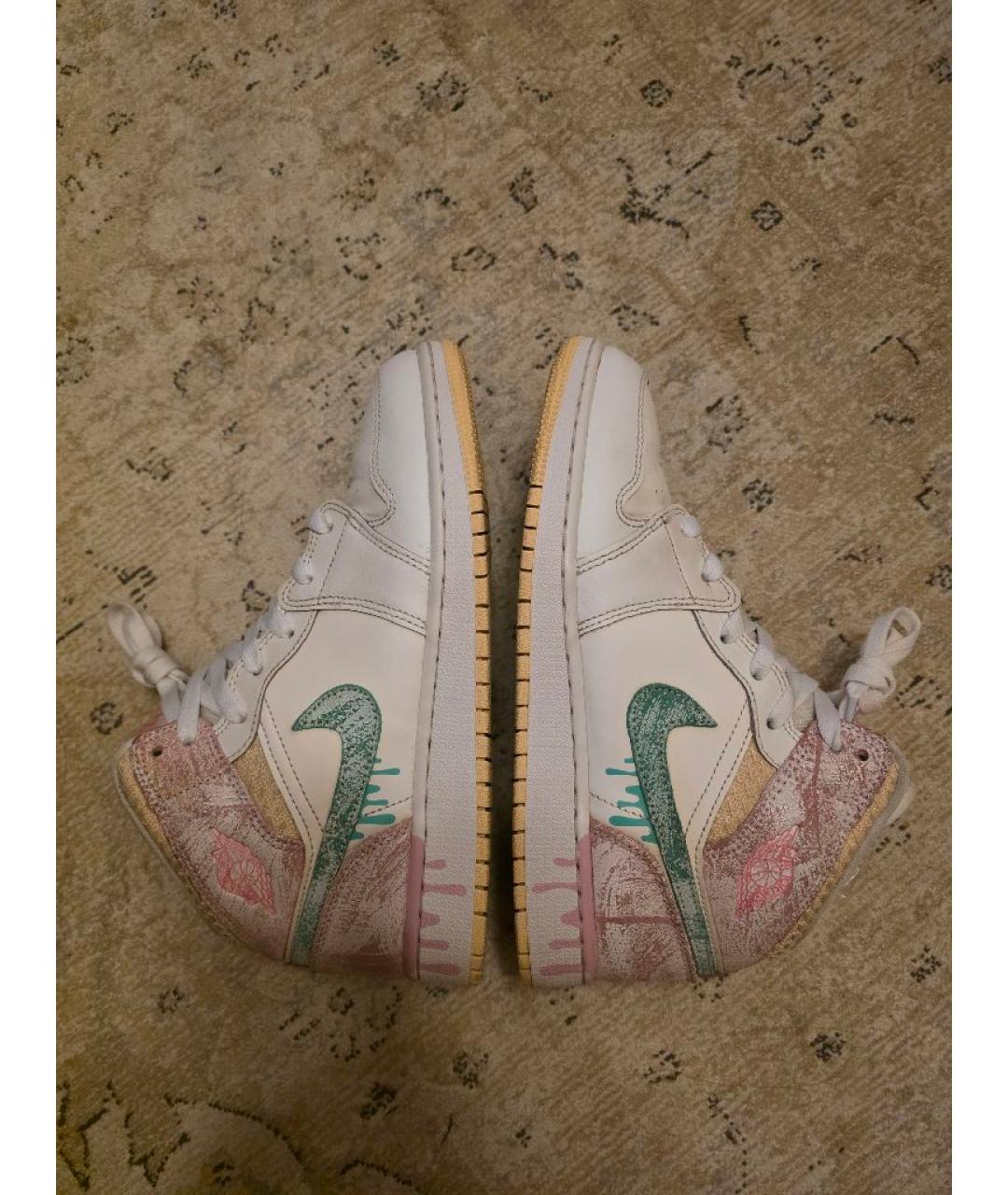 NIKE Белые кожаные кроссовки, фото 7