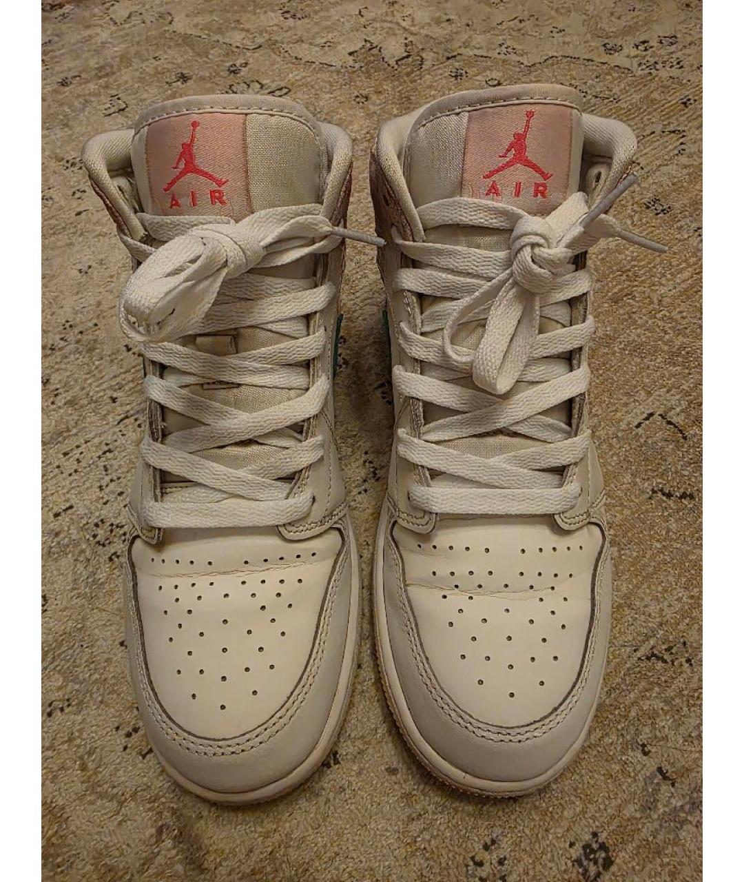 NIKE Белые кожаные кроссовки, фото 2