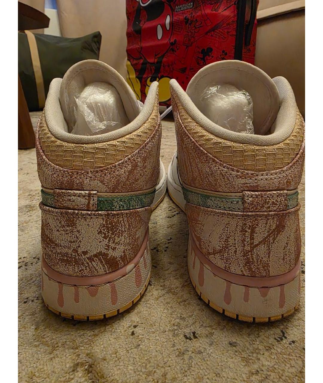 NIKE Белые кожаные кроссовки, фото 4