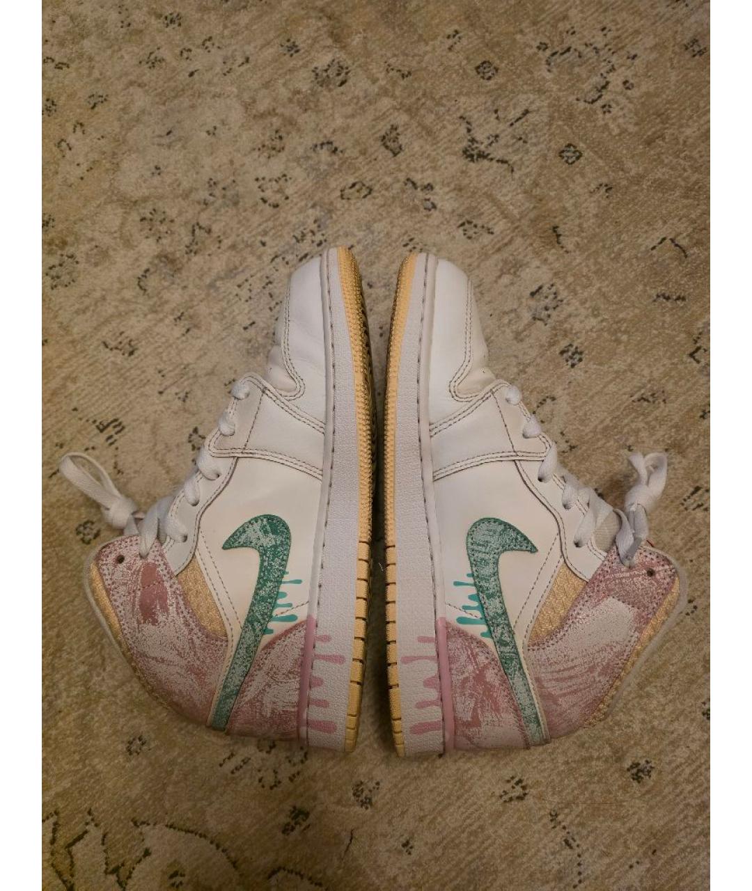 NIKE Белые кожаные кроссовки, фото 8