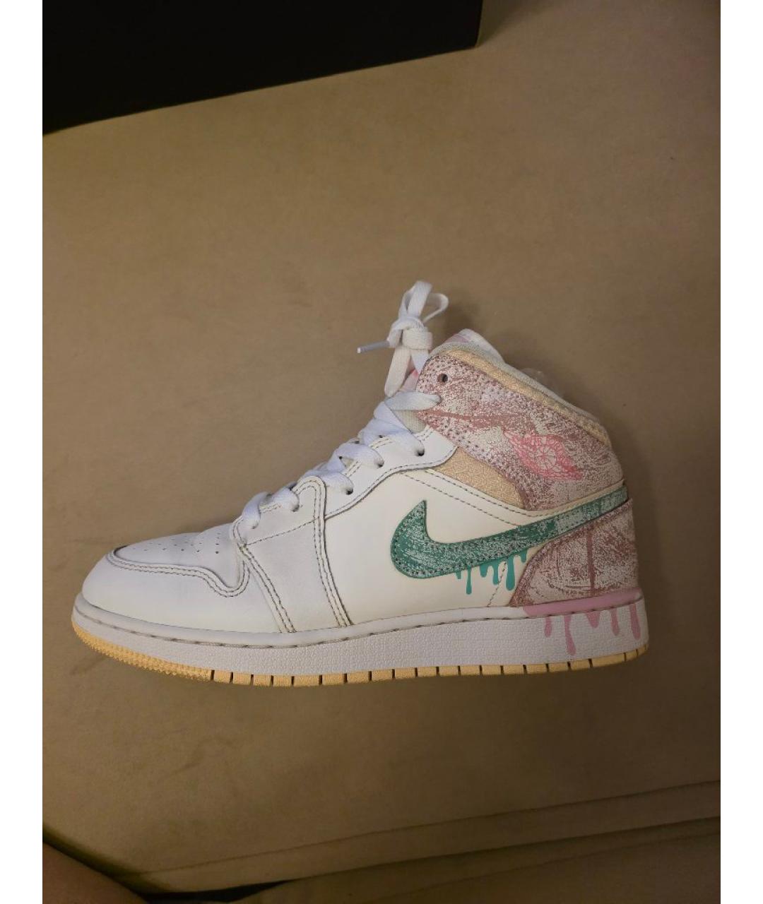 NIKE Белые кожаные кроссовки, фото 10