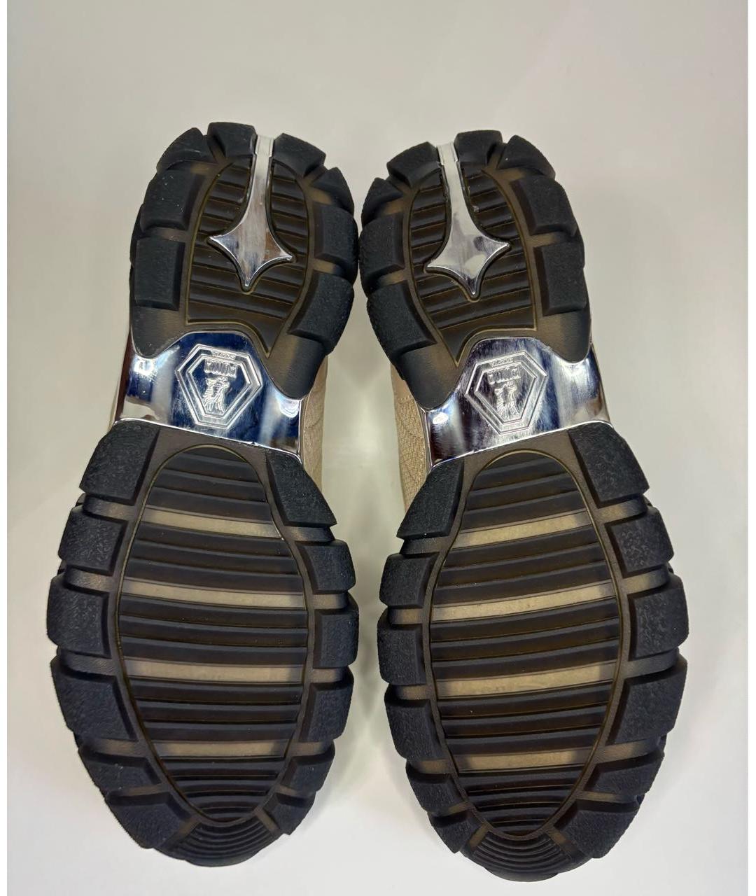 PUMA Бежевые кожаные низкие кроссовки / кеды, фото 4