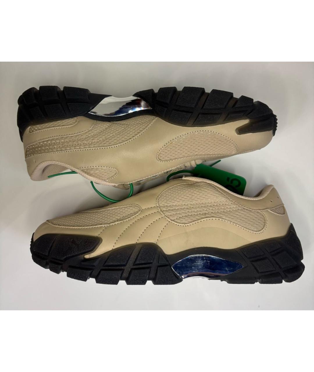 PUMA Бежевые кожаные низкие кроссовки / кеды, фото 2