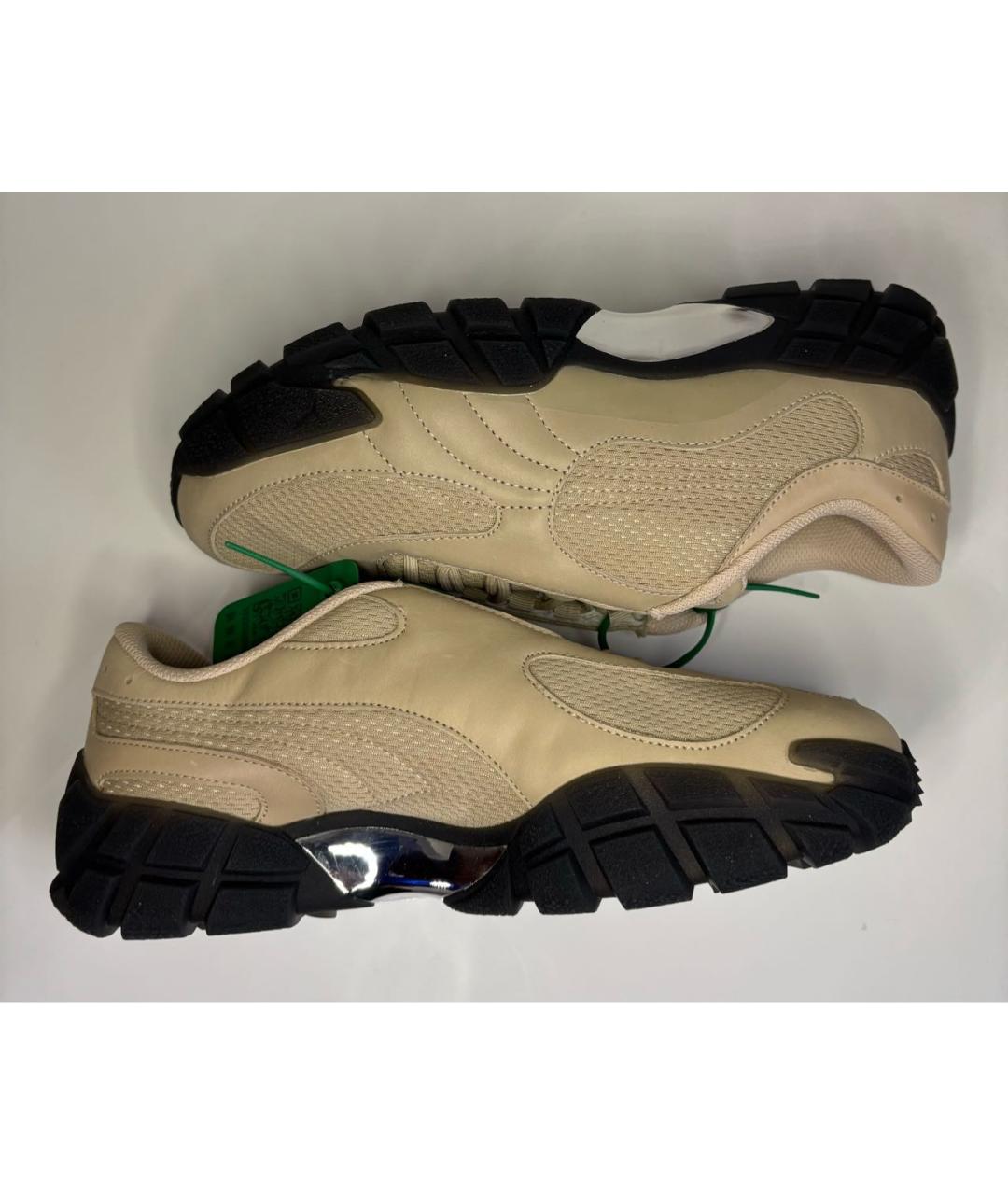 PUMA Бежевые кожаные низкие кроссовки / кеды, фото 3