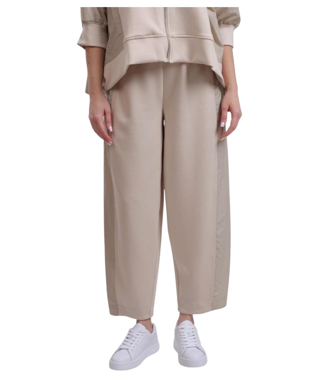 MEIMEIJ Бежевые прямые брюки, фото 1