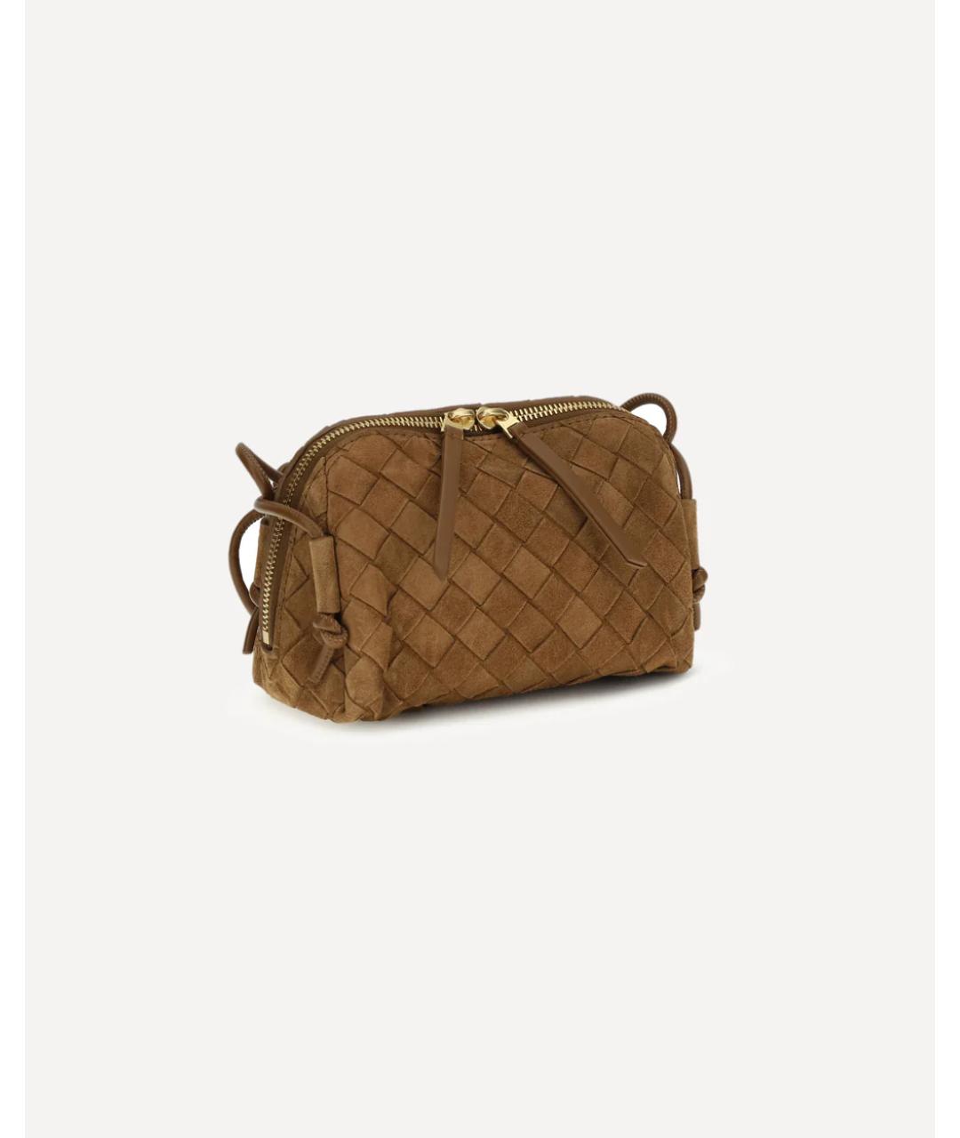 BOTTEGA VENETA Коричневая замшевая сумка через плечо, фото 4
