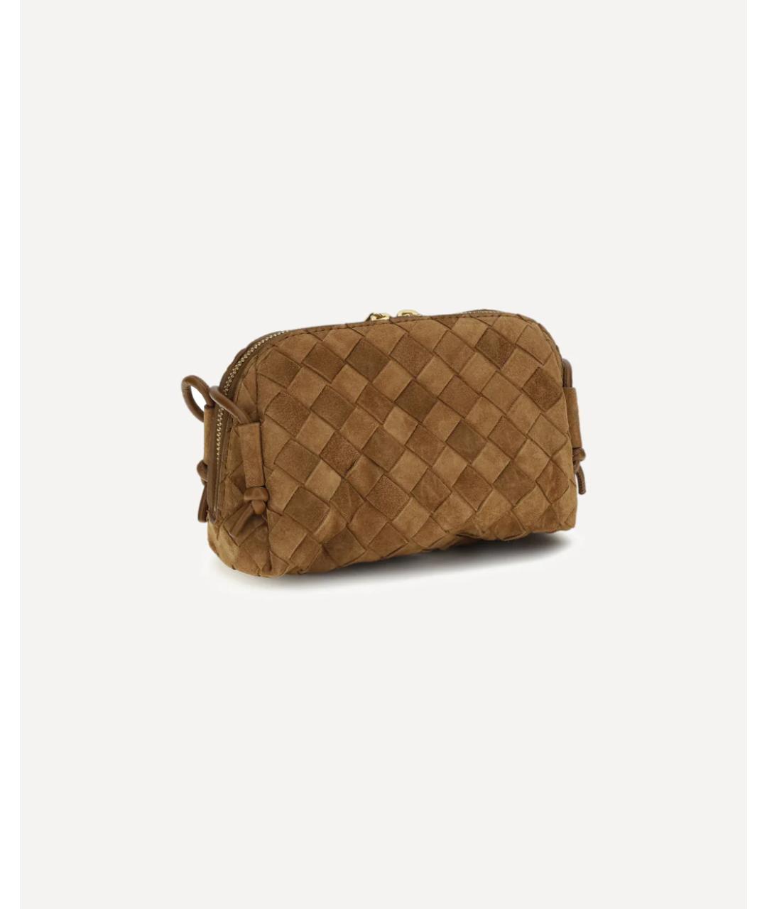 BOTTEGA VENETA Коричневая замшевая сумка через плечо, фото 2