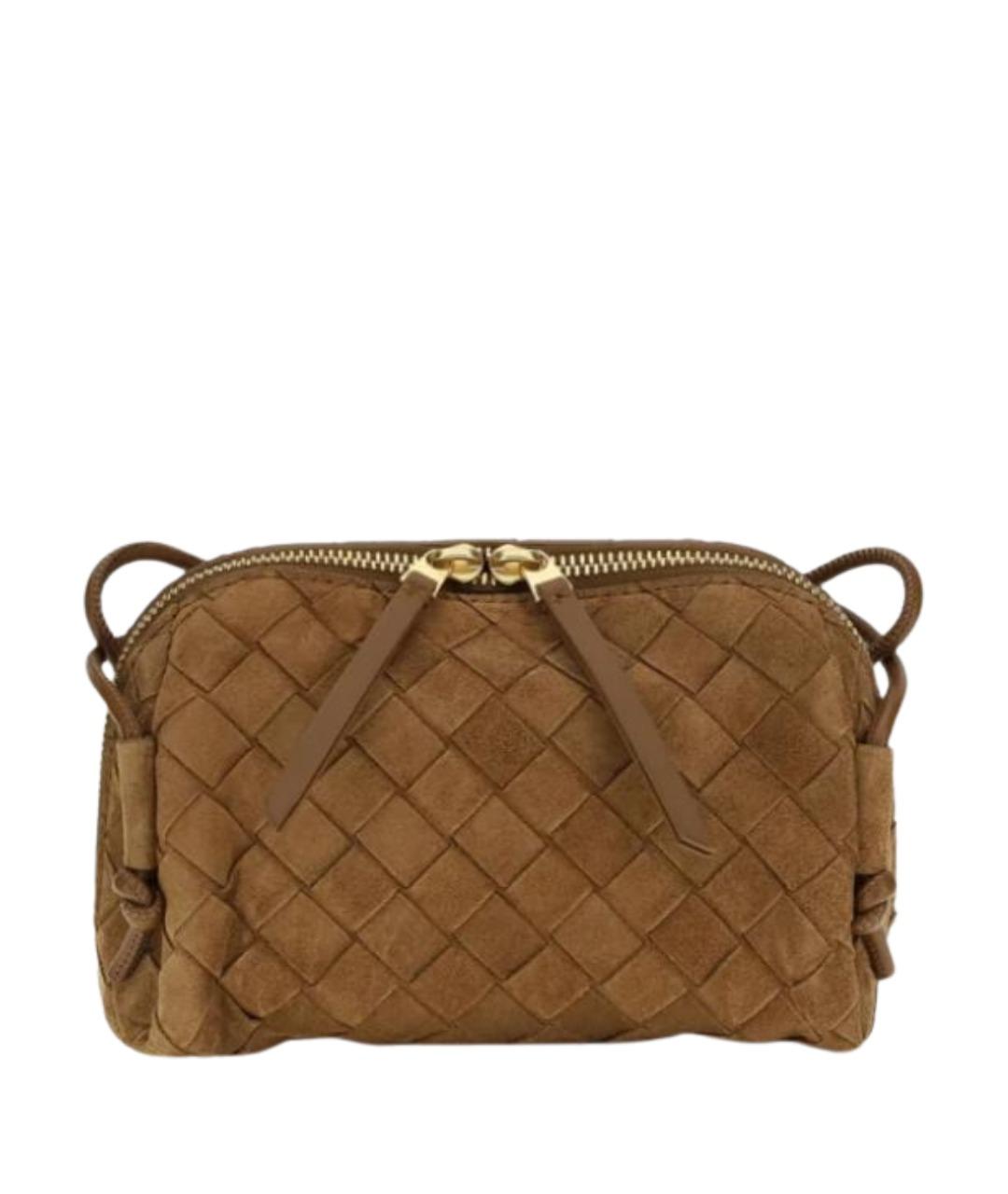 BOTTEGA VENETA Коричневая замшевая сумка через плечо, фото 1