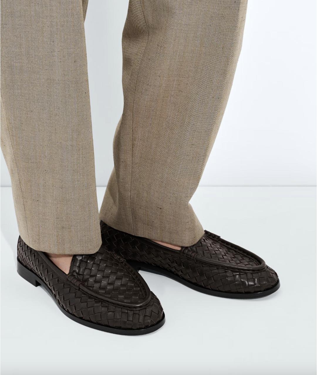 BOTTEGA VENETA Коричневые кожаные лоферы, фото 2