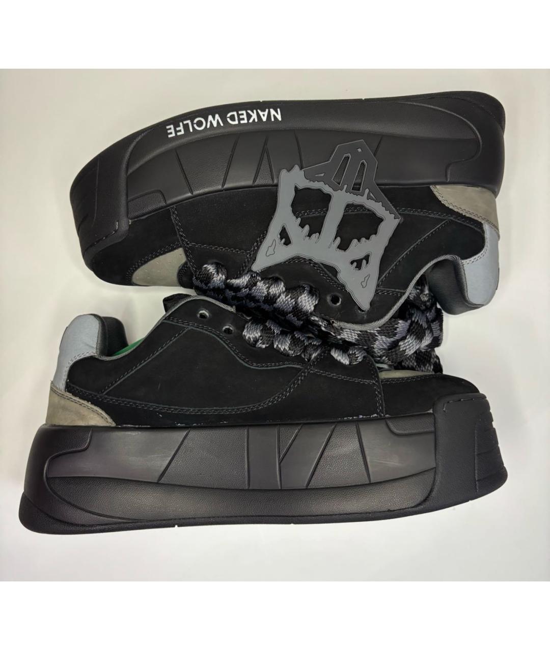 NAKED WOLF Черные низкие кроссовки / кеды, фото 3