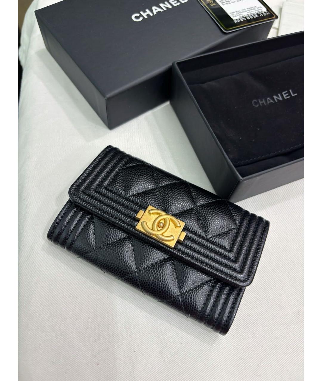 CHANEL Черный кожаный кардхолдер, фото 5