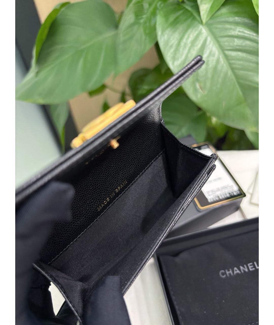 CHANEL Черный кожаный кардхолдер, фото 7