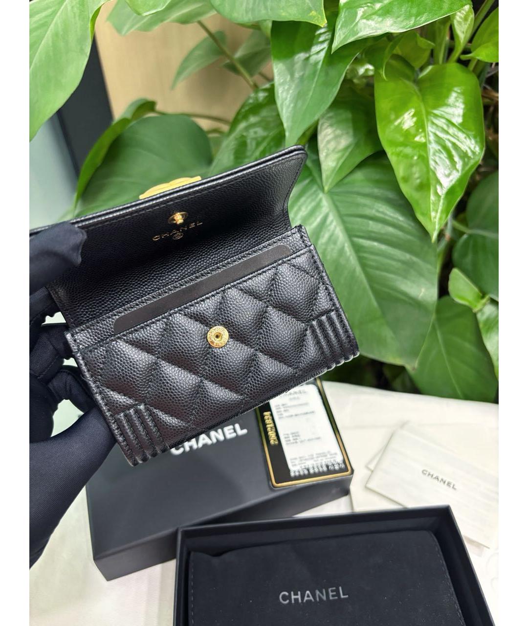 CHANEL Черный кожаный кардхолдер, фото 6