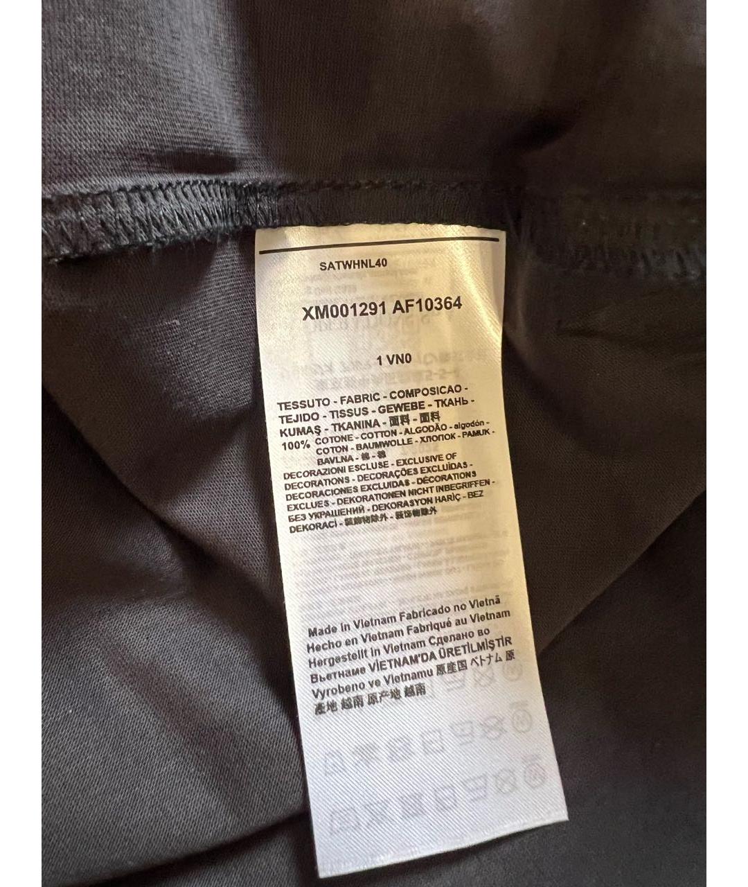 EMPORIO ARMANI Черное хлопковое поло с коротким рукавом, фото 4