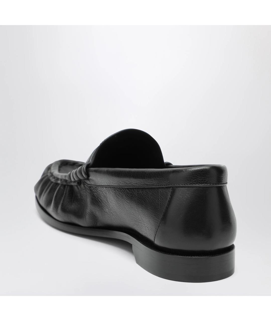 SAINT LAURENT Черные кожаные лоферы, фото 2