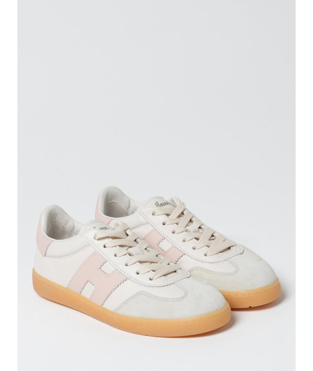 HOGAN Розовые кожаные кроссовки, фото 2