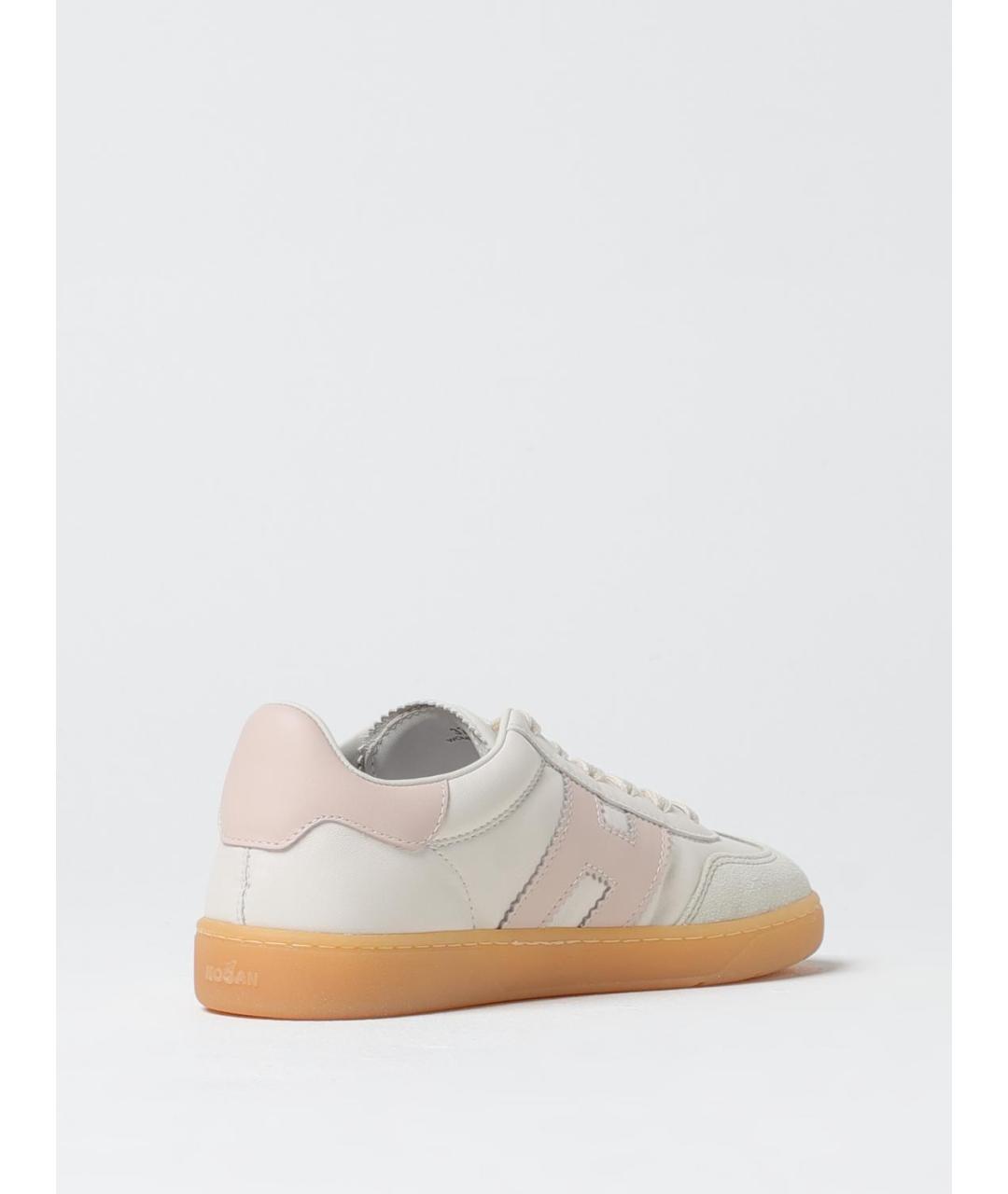 HOGAN Розовые кожаные кроссовки, фото 3