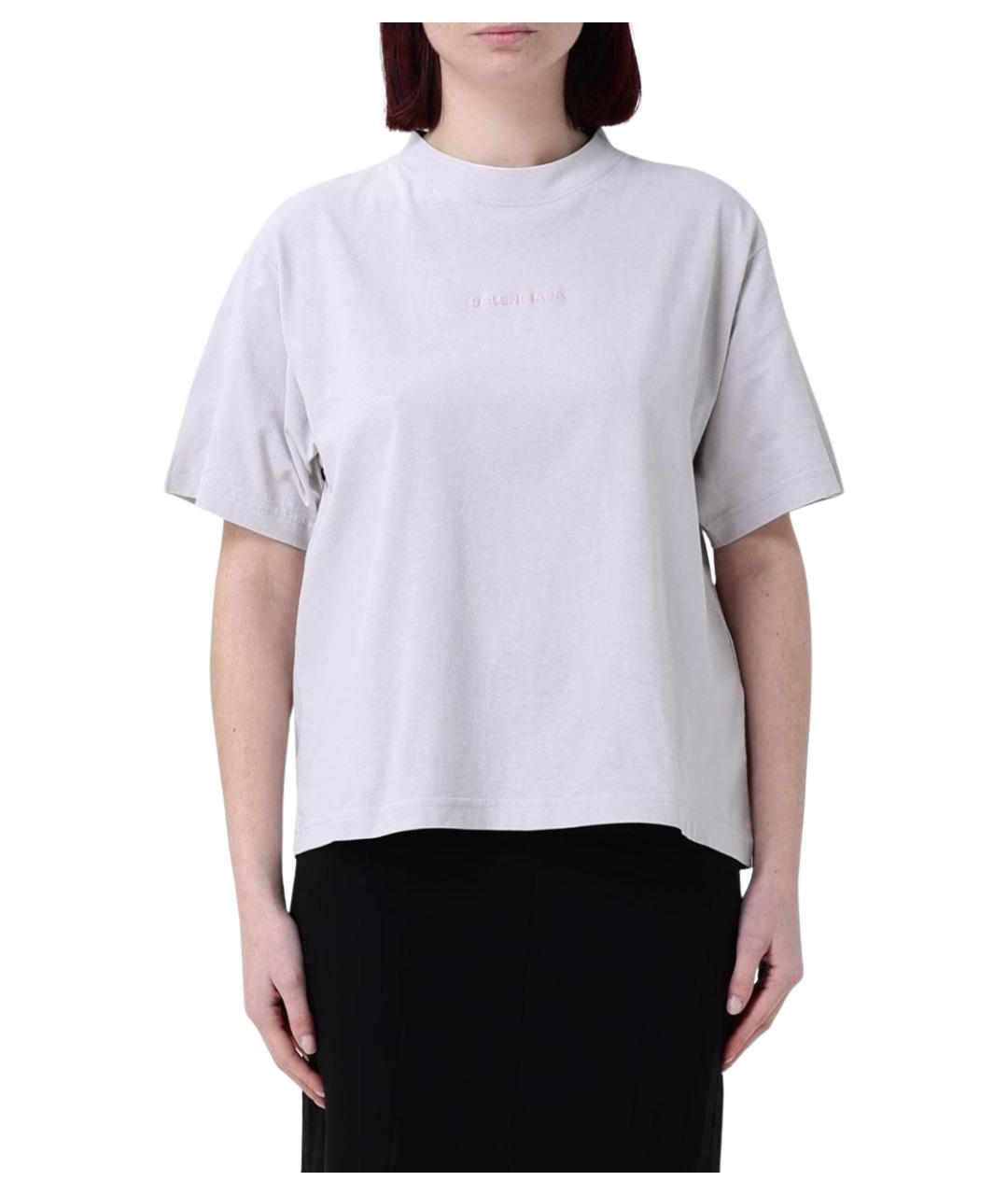 BALENCIAGA Белая хлопковая футболка, фото 1