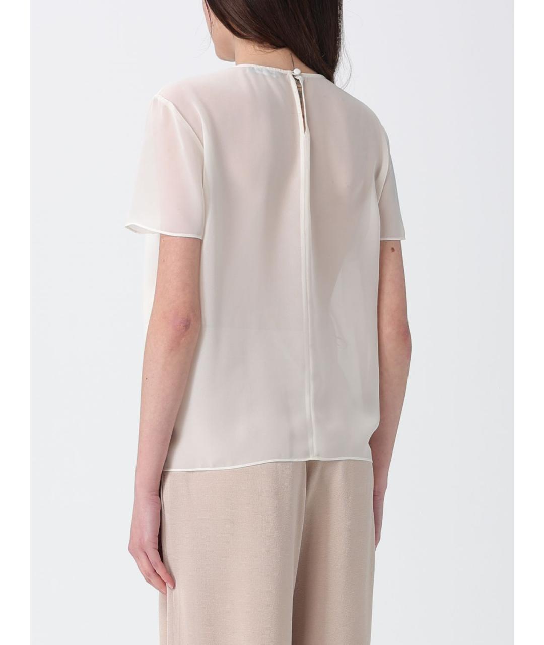 EMPORIO ARMANI Бежевая полиэстеровая блузы, фото 2