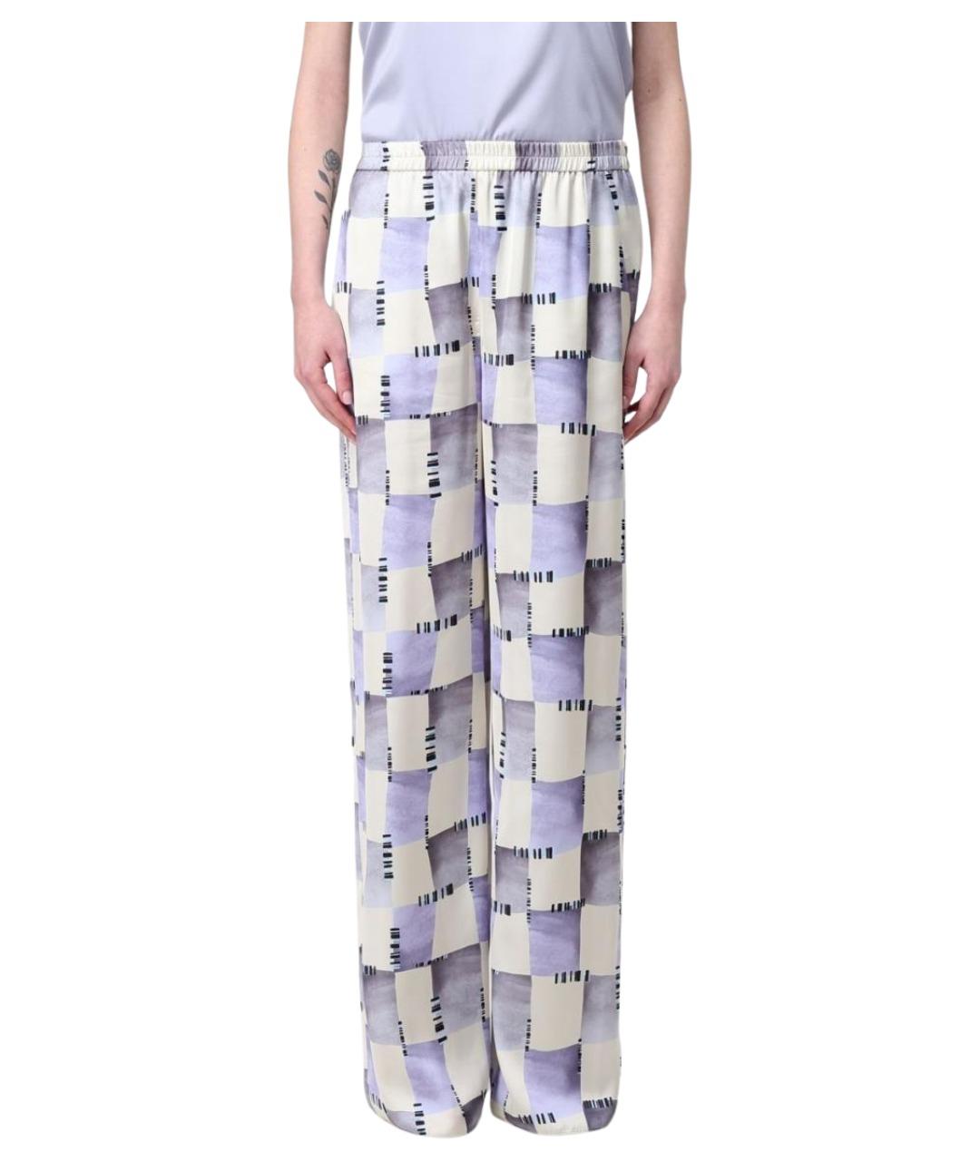 EMPORIO ARMANI Мульти полиэстеровые прямые брюки, фото 1