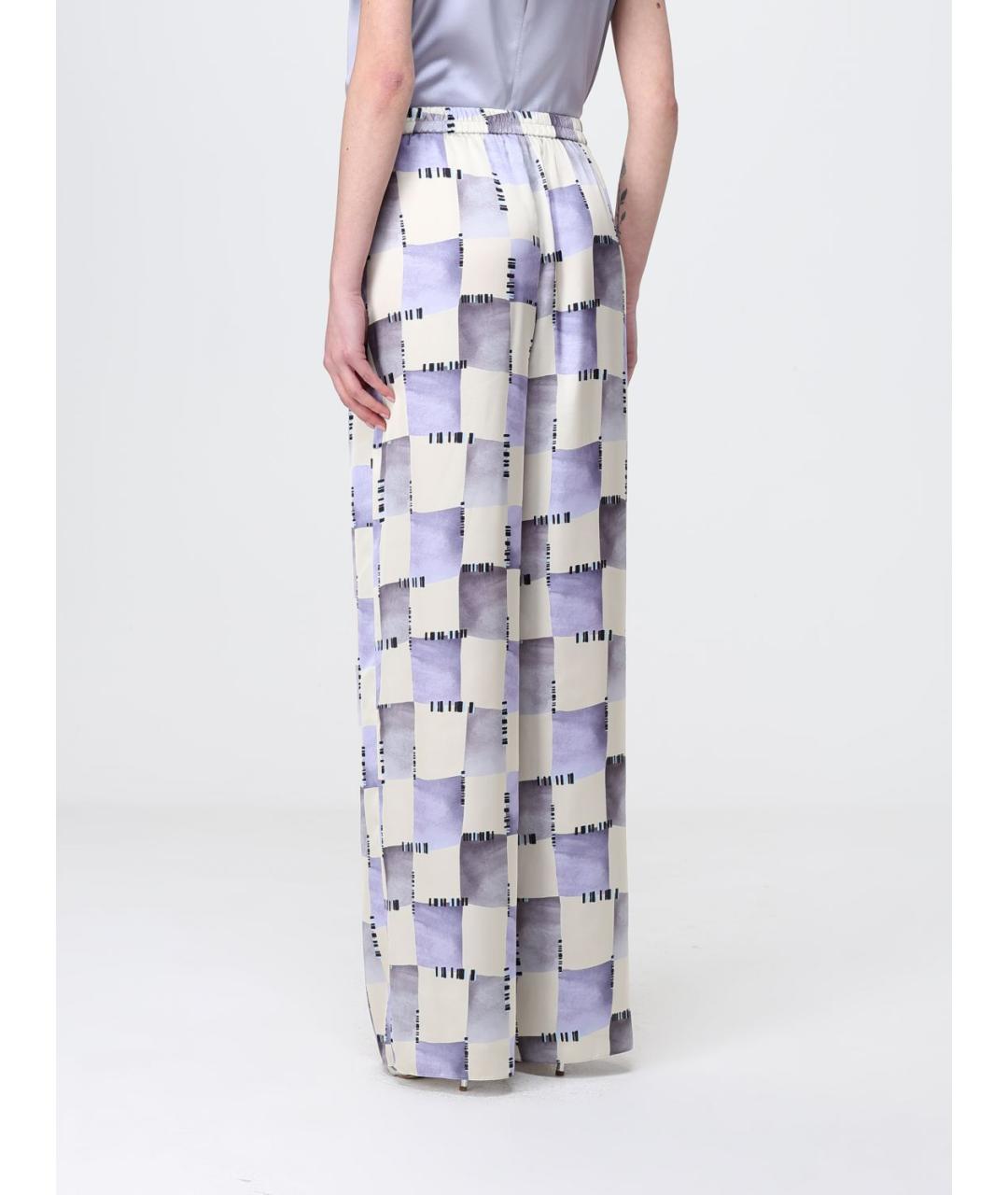 EMPORIO ARMANI Мульти полиэстеровые прямые брюки, фото 2