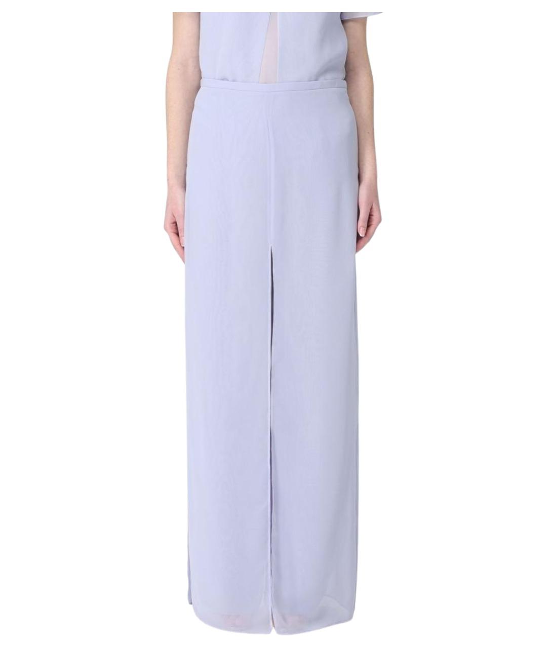 EMPORIO ARMANI Фиолетовые прямые брюки, фото 1