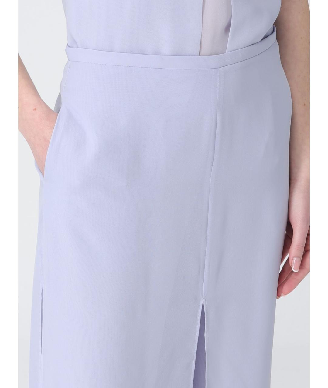 EMPORIO ARMANI Фиолетовые прямые брюки, фото 4