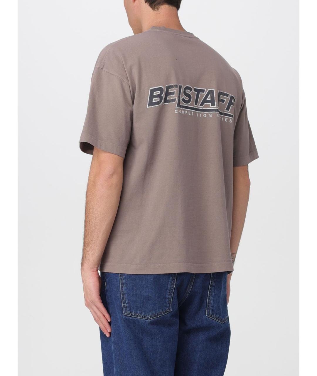BELSTAFF Серая хлопковая футболка, фото 2
