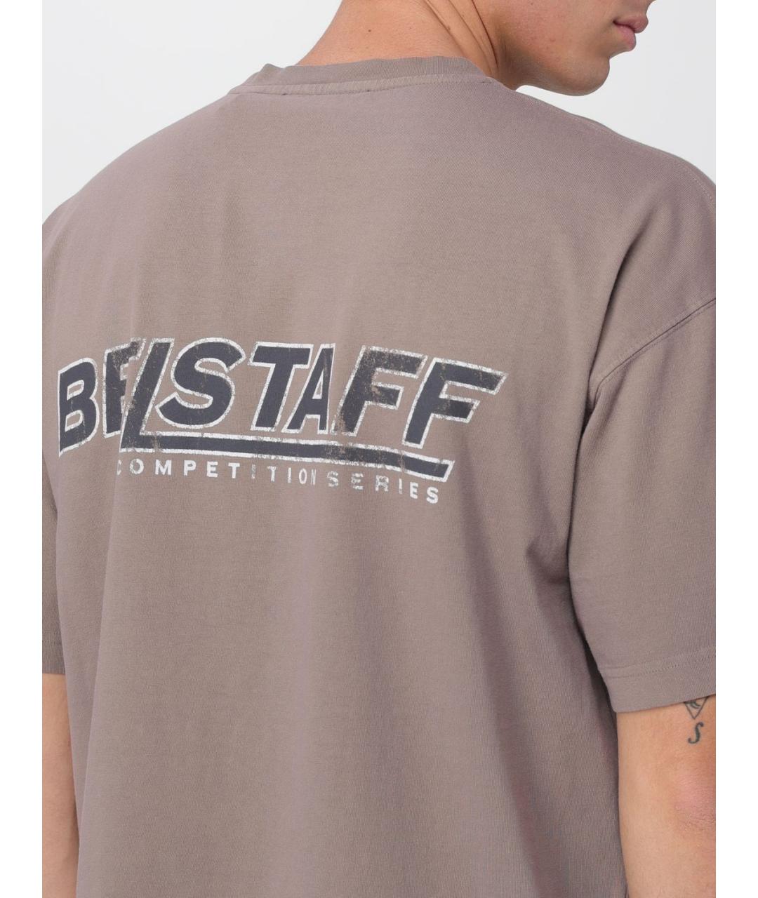 BELSTAFF Серая хлопковая футболка, фото 3