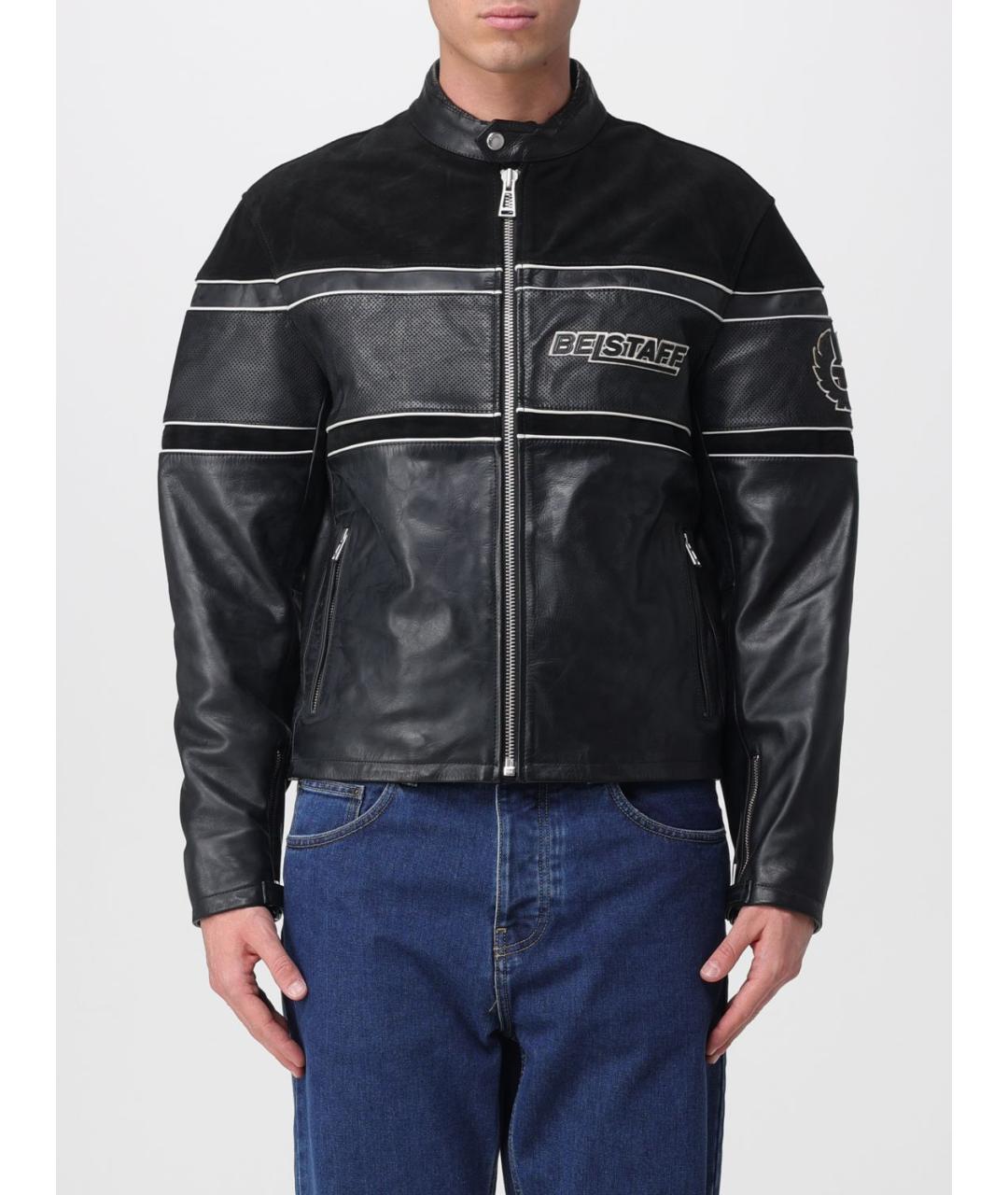 BELSTAFF Черная кожаная куртка, фото 5