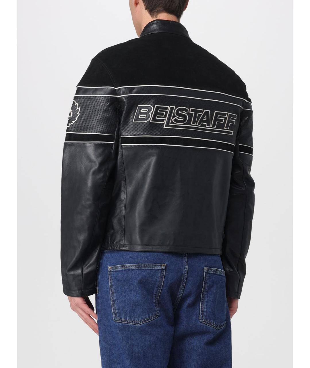 BELSTAFF Черная кожаная куртка, фото 2