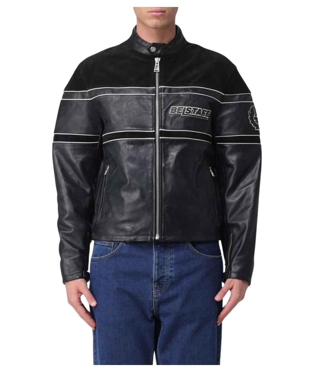 BELSTAFF Черная кожаная куртка, фото 1