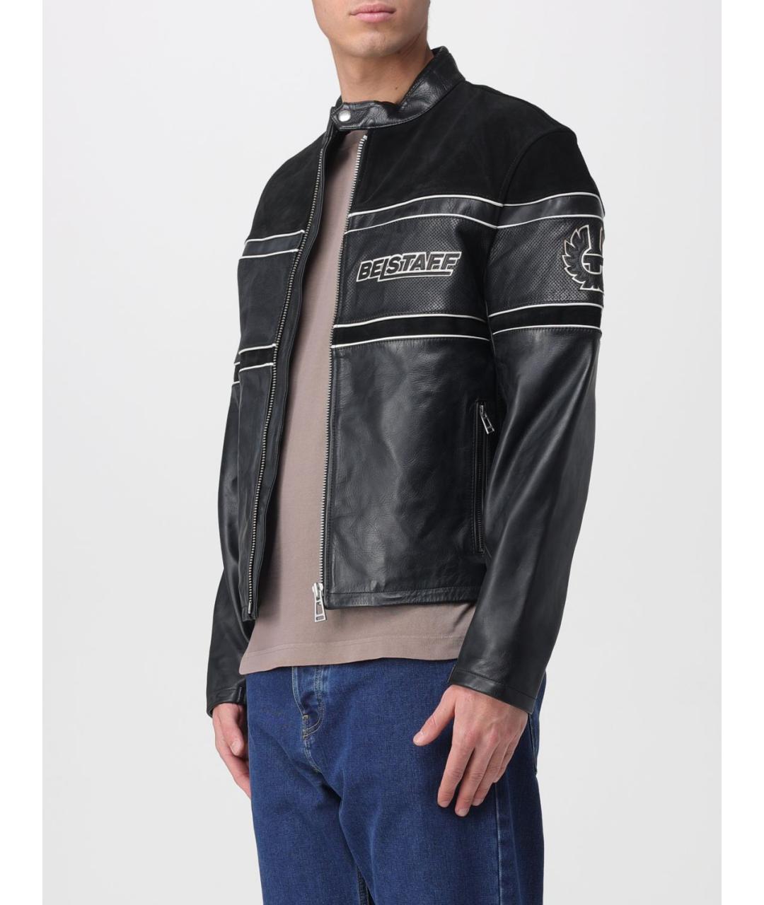 BELSTAFF Черная кожаная куртка, фото 3