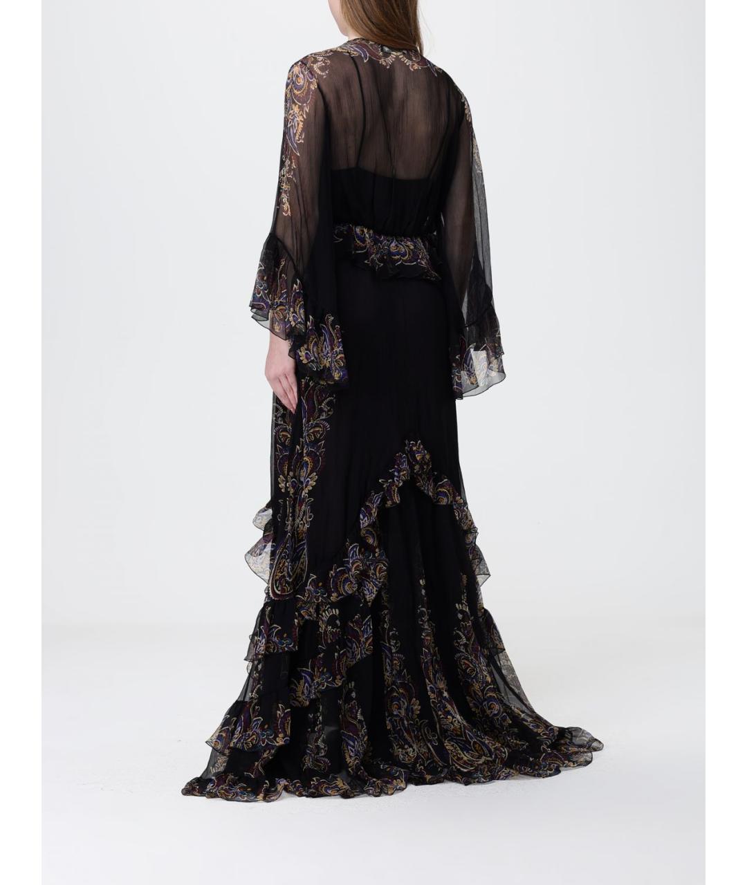 ETRO Черное шелковое платье, фото 3