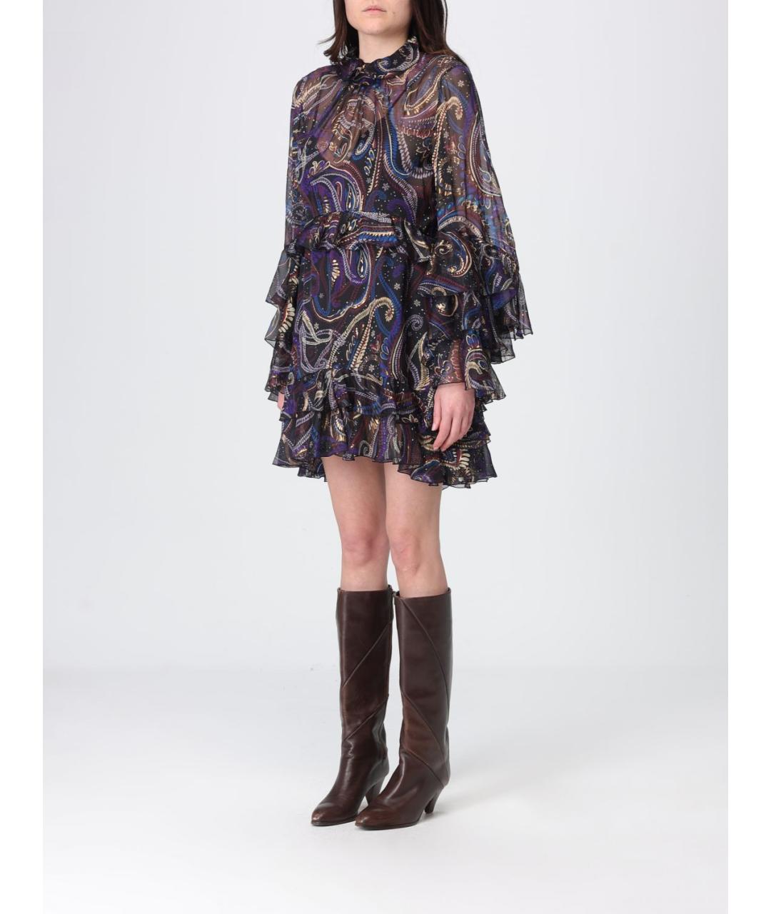 ETRO Мульти шелковое платье, фото 3