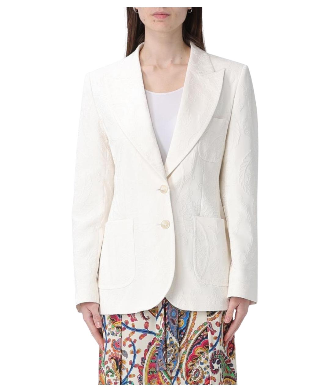 ETRO Белый хлопковый жакет/пиджак, фото 1