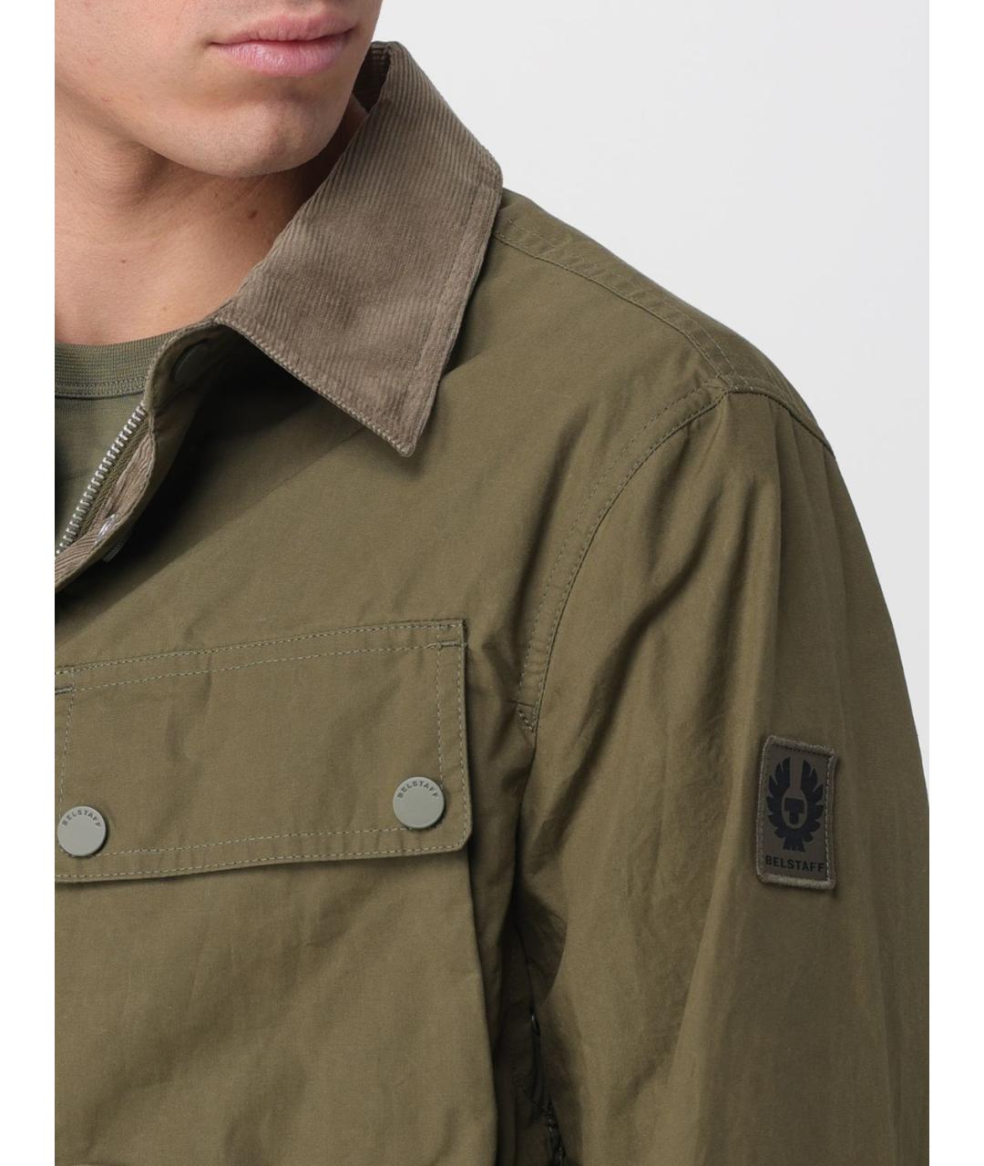 BELSTAFF Хаки хлопковая куртка, фото 4