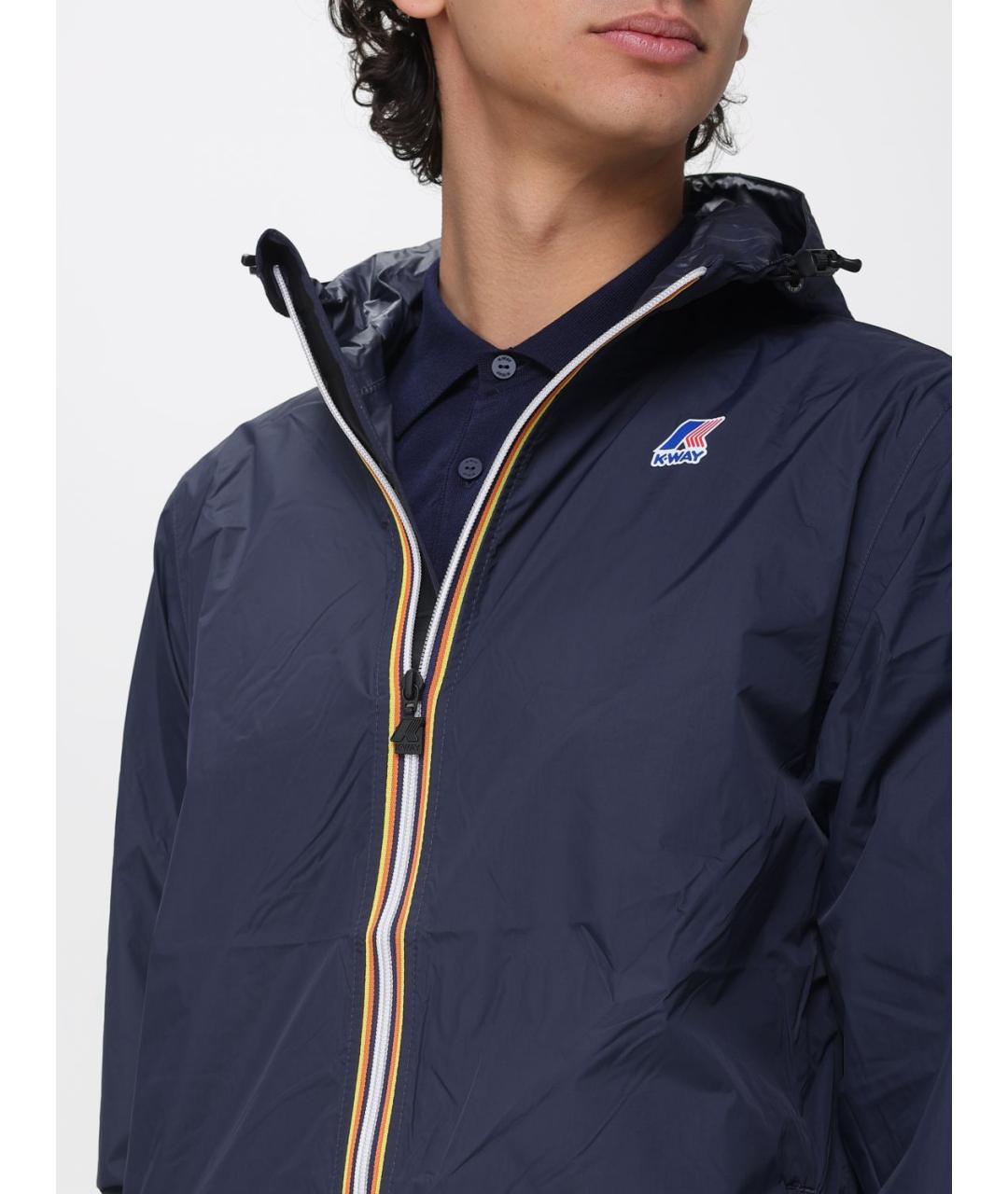 K-WAY Синяя полиамидовая куртка, фото 4