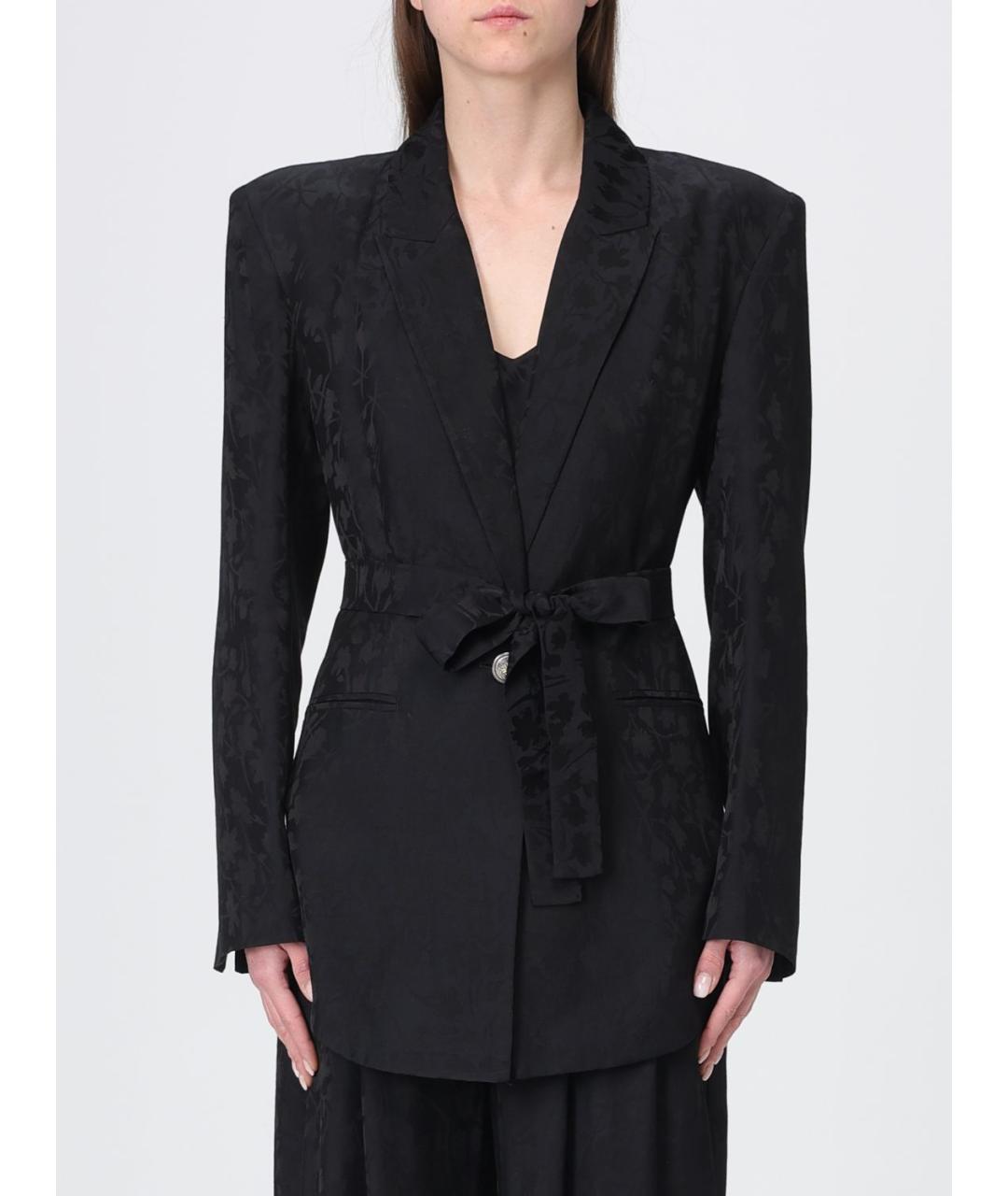 PINKO Черный вискозный жакет/пиджак, фото 6