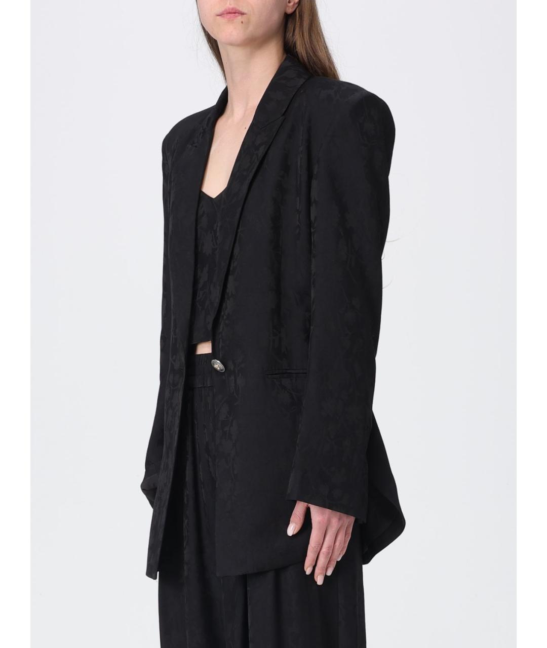 PINKO Черный вискозный жакет/пиджак, фото 4