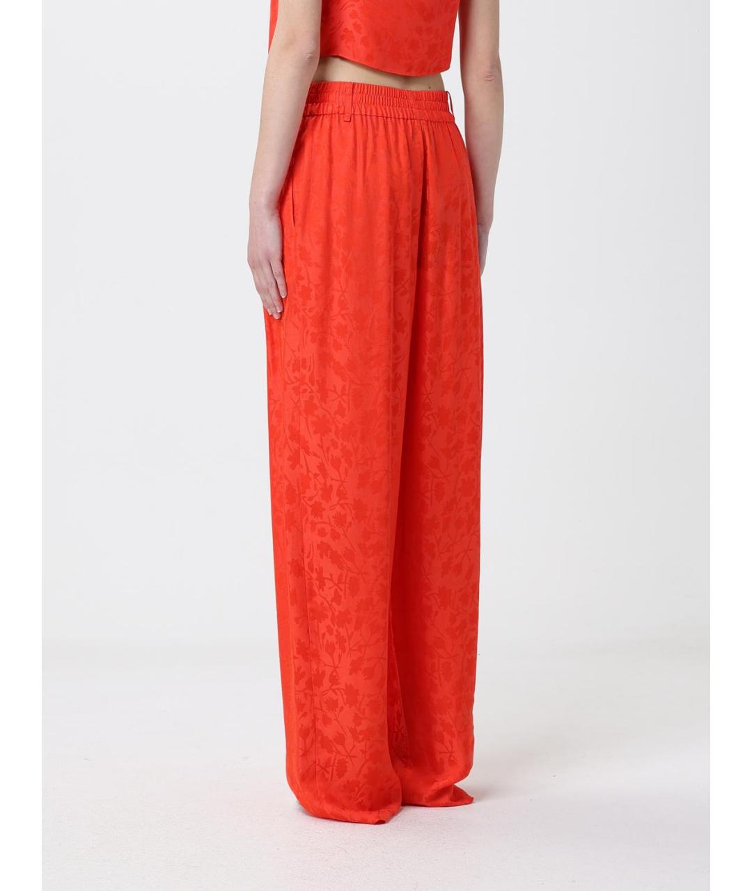 PINKO Коралловые вискозные прямые брюки, фото 3