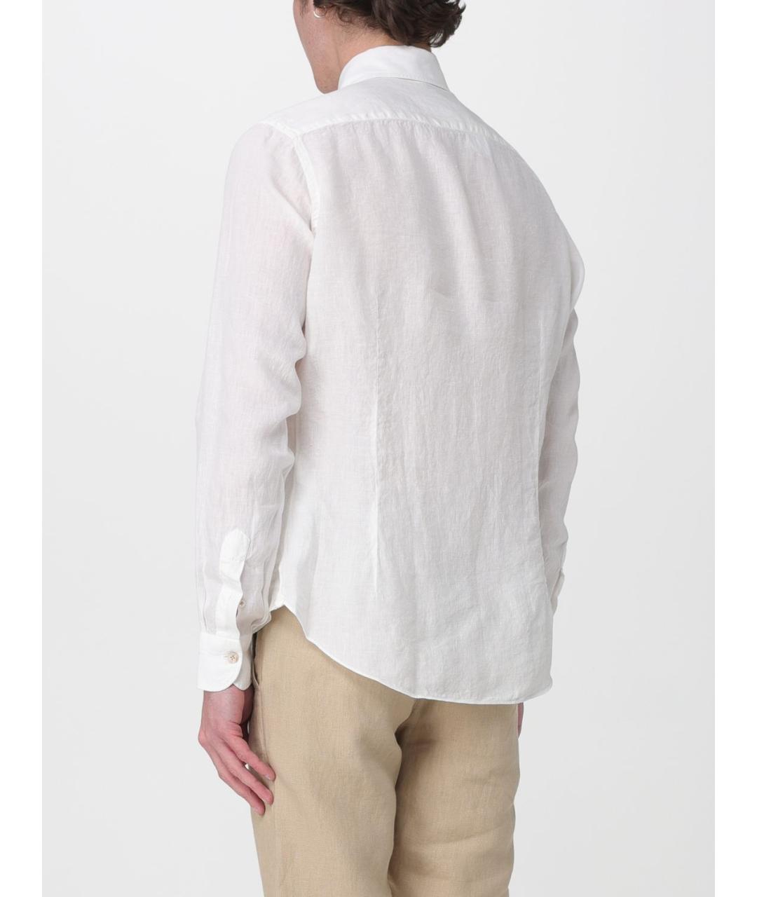 ELEVENTY Белая льняная кэжуал рубашка, фото 2