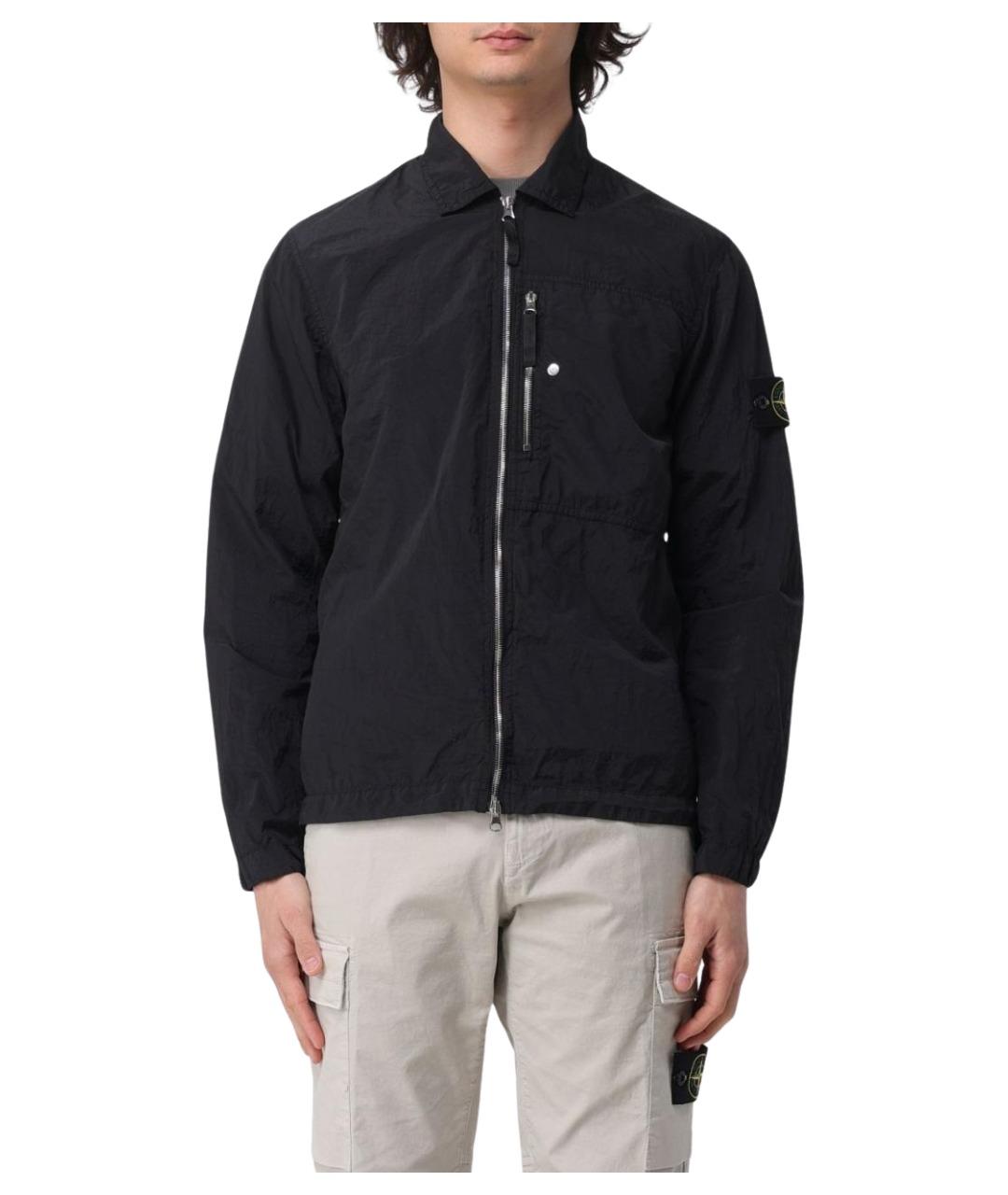 STONE ISLAND Черная полиамидовая куртка, фото 1