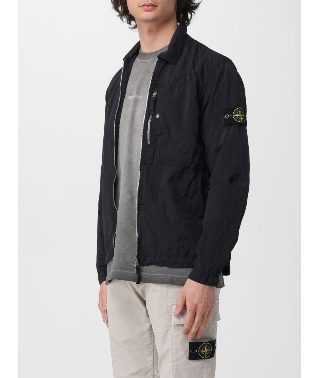 STONE ISLAND Черная полиамидовая куртка, фото 3