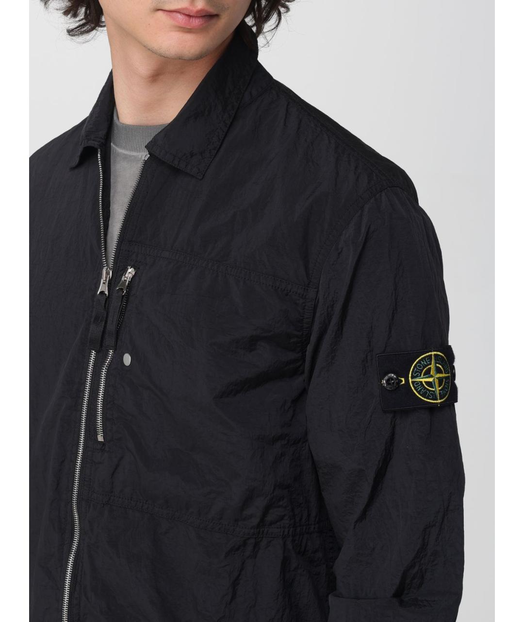 STONE ISLAND Черная полиамидовая куртка, фото 4