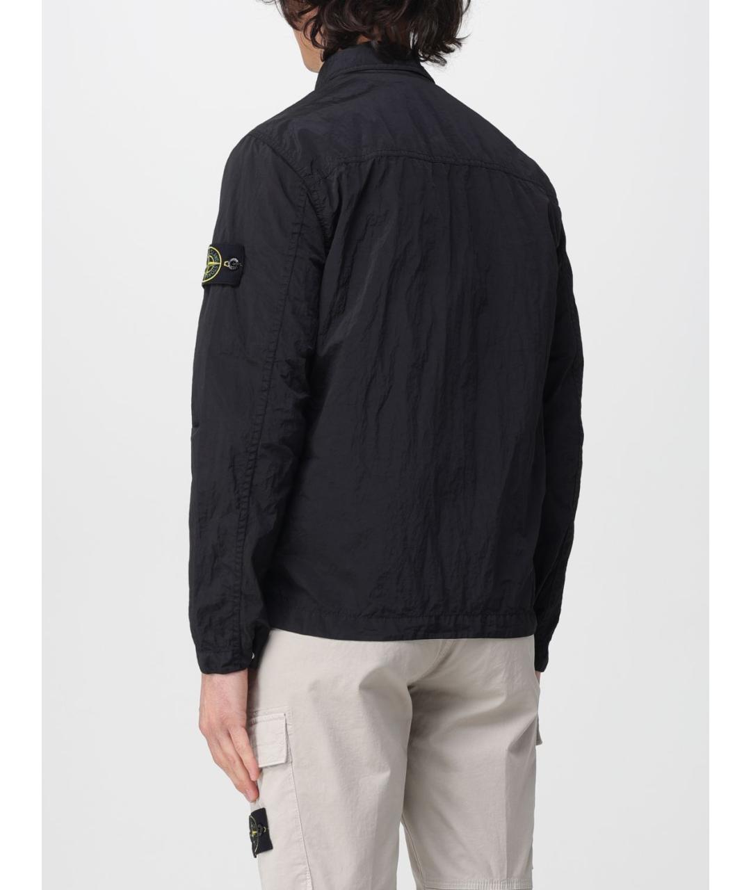 STONE ISLAND Черная полиамидовая куртка, фото 2