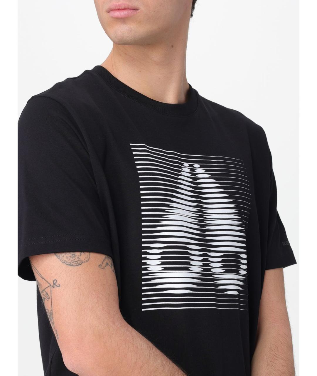 MOOSE KNUCKLES Черная хлопковая футболка, фото 3