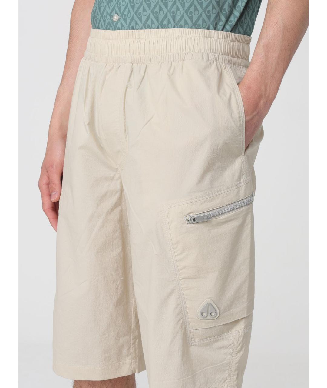 MOOSE KNUCKLES Бежевые полиамидовые шорты, фото 4