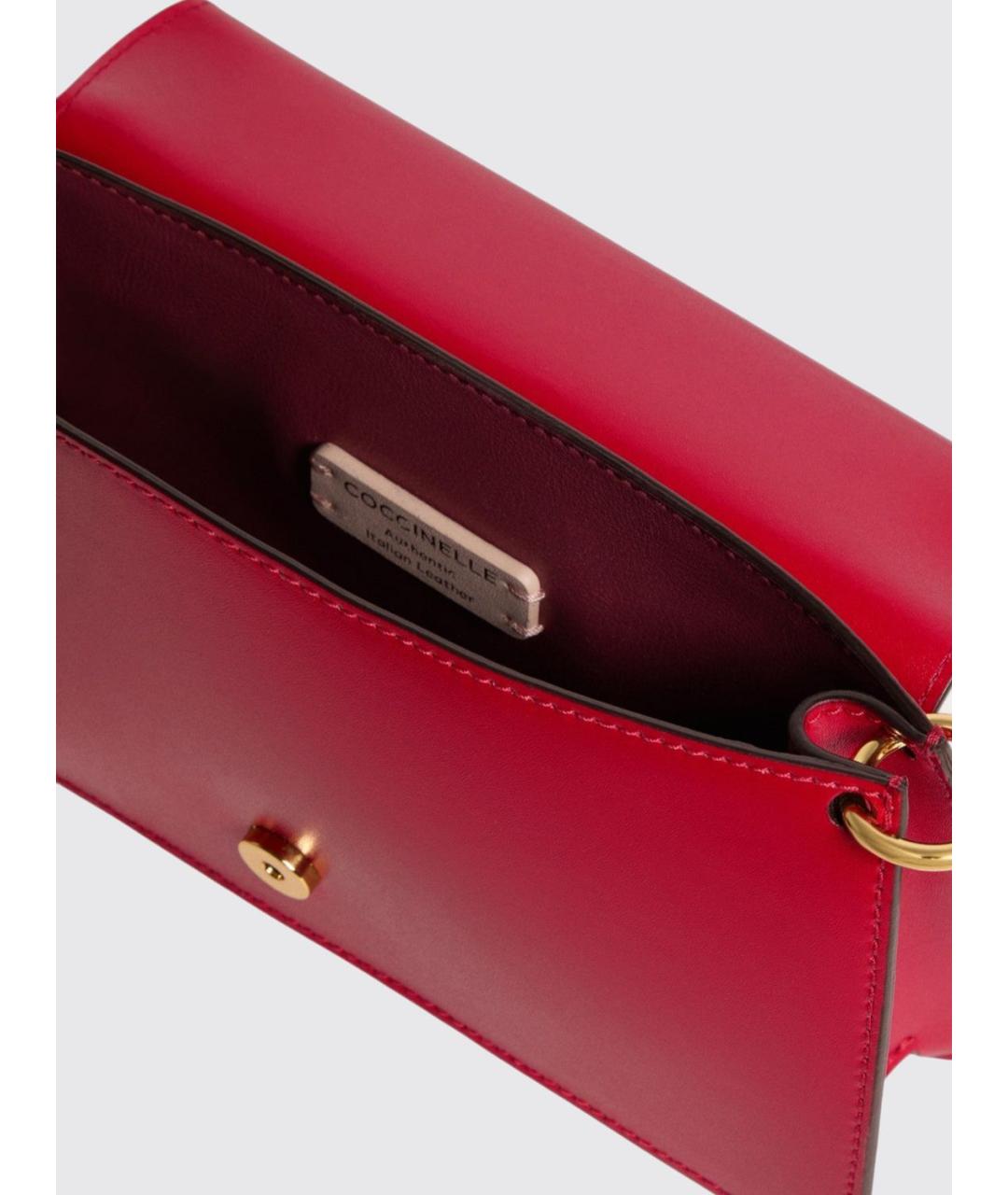 COCCINELLE Красная кожаная сумка через плечо, фото 4